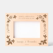 Rustikale Erste Weihnachten in unserem neuen Zuhau Geätzte Rahmen (Vorderseite)