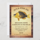 Rustikale Erwachsene Fischen Geburtstagsparty Einl Einladung (Vorderseite)