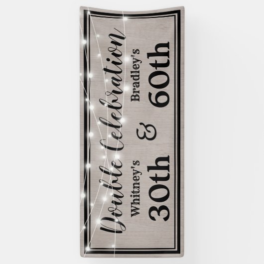 Rustikale Erwachsene Geburtstag Banner (Vertikal)