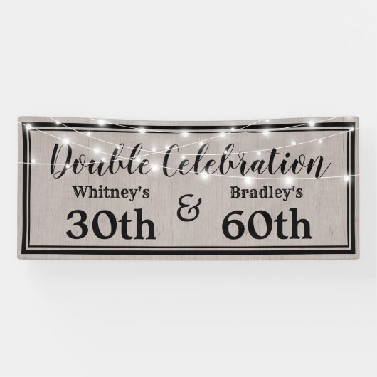 Rustikale Erwachsene Geburtstag Banner (Horizontal)