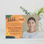 Rustikale Erwachsenenüberraschung 30. Geburtstag P Einladung (Stehend Vorderseite)