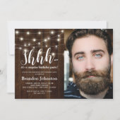 Rustikale Erwachsenenüberraschung Geburtstagsparty Einladung (Vorderseite)