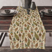 Rustikale Ethnic Table Runner Arrows and Feathers Großer Tischläufer