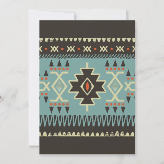Rustikale Ethnic Tribal Winter Wedding Save The Date (Rückseite)