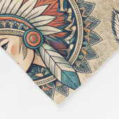 Rustikale ethnische Lücke mit kühlen Stammesmotive Fleecedecke (Ecke)