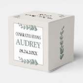 Rustikale Eukalyptus 2"b x 2"l x 2"h Geschenkschachtel (Rückseite)