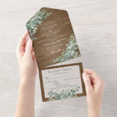 Rustikale Eukalyptus-Blätter - Einladung zur Hochz (Abreißen)