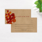 Rustikale Eukalyptus-Blätter Geschenkgutschein (Schreibtisch)