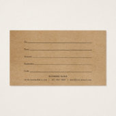 Rustikale Eukalyptus-Blätter Geschenkgutschein (Rückseite)