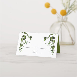 Rustikale Eukalyptus-Blätter Hochzeiten Platzkarte