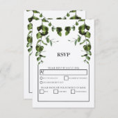 Rustikale Eukalyptus-Blätter Hochzeiten von RSVP-K RSVP Karte (Vorne/Hinten)