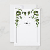 Rustikale Eukalyptus-Blätter Hochzeiten von RSVP-K RSVP Karte (Rückseite)