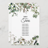 Rustikale Eukalyptus-Blätter Hochzeitskarte (Vorne/Hinten)