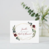 Rustikale Eukalyptus Blush DU be my Trauzeugin Einladung (Stehend Vorderseite)