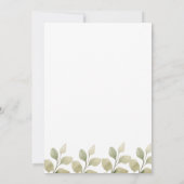 Rustikale Eukalyptus-Botanical-Hochzeit Einladung (Rückseite)