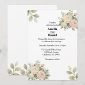 Rustikale Eukalyptus-Botanical-Hochzeit Einladung (Vorne/Hinten)