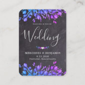 Rustikale Eukalyptus Foliage QR Code Hochzeit in Visitenkarte (Vorderseite)