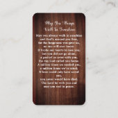 Rustikale Eukalyptus-Gedenkkarte Beerdigung Telefonnummerkarte (Rückseite)