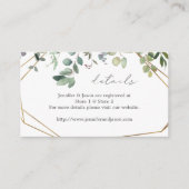 Rustikale Eukalyptus & Gold Details SM Umschließun Begleitkarte (Vorderseite)