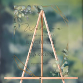 Rustikale Eukalyptus & Gold-Hochzeit Willkommen Acrylschild (Neutral)