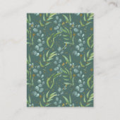 Rustikale Eukalyptus Gold Zweigniederlassung QR Co Begleitkarte (Rückseite)