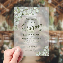 Rustikale Eukalyptus & Greenery Boho Chic Wedding Acryleinladungen