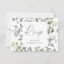 Rustikale Eukalyptus Greenery D 2 mit RSVP-Karte RSVP Karte