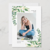Rustikale Eukalyptus Greenery Einfaches Foto Absch Einladung (Vorderseite)