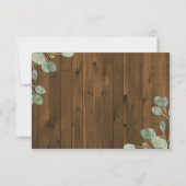 Rustikale Eukalyptus Greenery | Geometrische Hochz RSVP Karte (Rückseite)