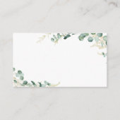 Rustikale Eukalyptus-Grünbücher für Kinder Begleitkarte (Rückseite)