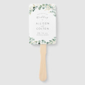 Rustikale Eukalyptus-Grüne Boho Hochzeitsprogramm Fächer (Vorderseite)