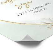 Rustikale Eukalyptus-Grüne Eigene Unterschrift Poster (Ecke)