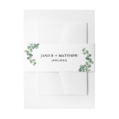 Rustikale Eukalyptus-Grüne Hochzeit Einladungsbanderole (Vorderseite Beispiel)