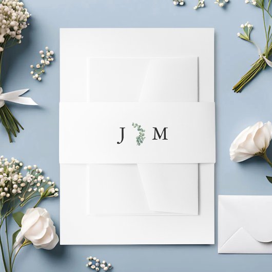 Rustikale Eukalyptus-Grüne Hochzeit Einladungsbanderole