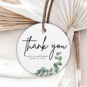 Rustikale Eukalyptus-Grüne Hochzeit Geschenkanhänger