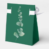 Rustikale Eukalyptus-Grüne Hochzeit Geschenkschachtel (Rückseite)
