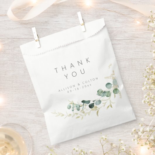 Rustikale Eukalyptus-Grüne Hochzeit Geschenktütchen (Ausgeschnitten)