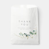 Rustikale Eukalyptus-Grüne Hochzeit Geschenktütchen (Vorderseite)