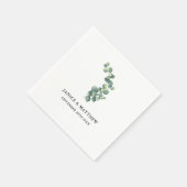 Rustikale Eukalyptus-Grüne Hochzeit Serviette (Ecke)