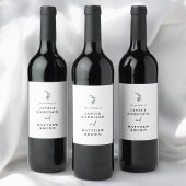 Rustikale Eukalyptus-Grüne Hochzeit Weinetikett