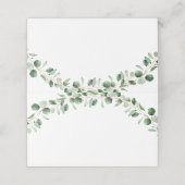 Rustikale Eukalyptus-Grüne Hochzeitslehre eingekla Platzkarte (Außenseite Aufgefaltet)