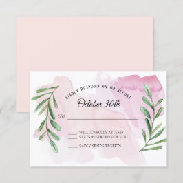 Rustikale Eukalyptus Grüne Moderne Aquarellfarben  Einladung