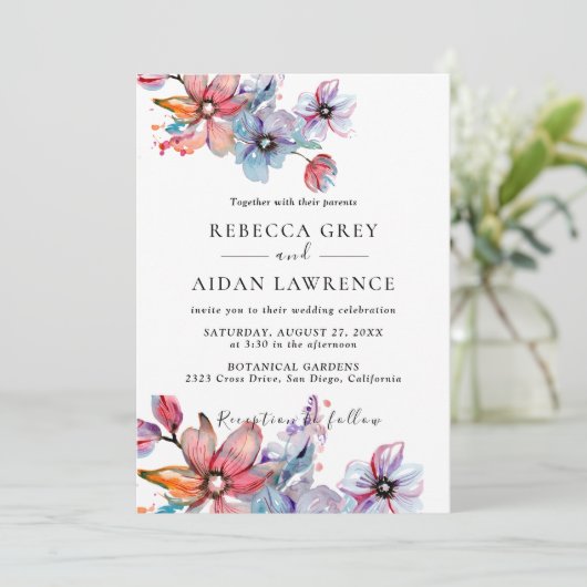 Rustikale Eukalyptus-Grüne Wedding Invit Einladung (Stehend Vorderseite)