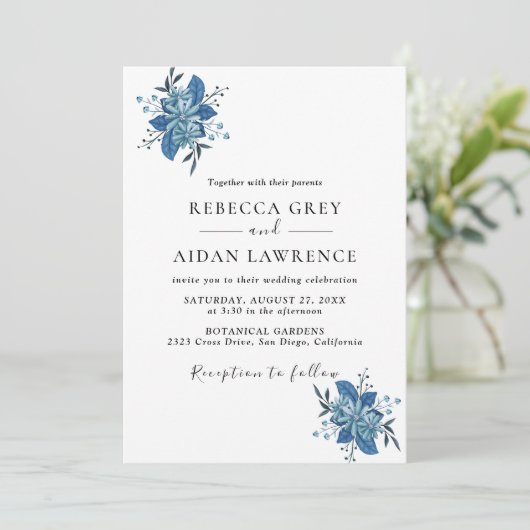 Rustikale Eukalyptus-Grüne Wedding Invit Einladung (Stehend Vorderseite)