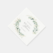 Rustikale Eukalyptus-Grünpflanzen Boho Brautparty Serviette (Ecke)