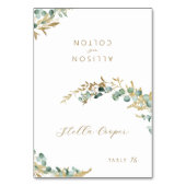 Rustikale Eukalyptus-Grünpflanzen Boho Hochzeit Pl Tischnummer (Vorderseite)