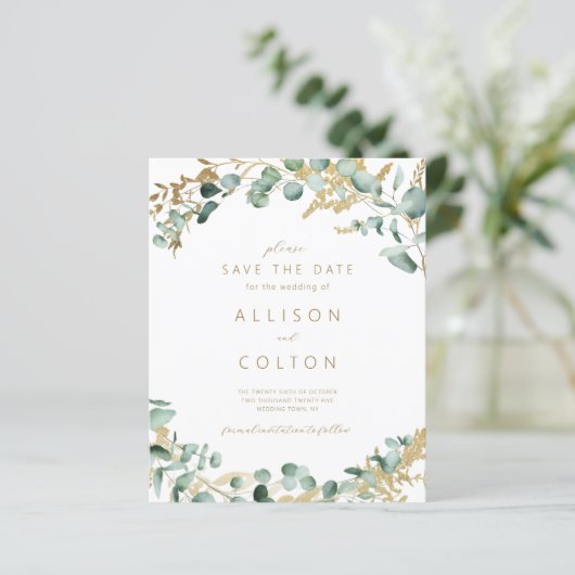 Rustikale Eukalyptus-Grünpflanzen Salbei (Stehend Vorderseite)