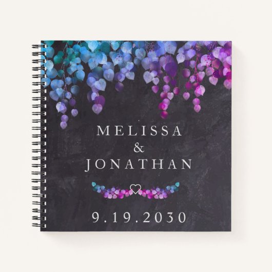 Rustikale Eukalyptus-Hochzeit Notizblock (Vorderseite)