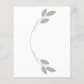 Rustikale Eukalyptus-Hochzeitseinladungen Flyer (Hinten)