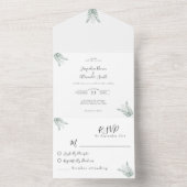 Rustikale Eukalyptus-Kalligrafie Einladung (Innen Boden)